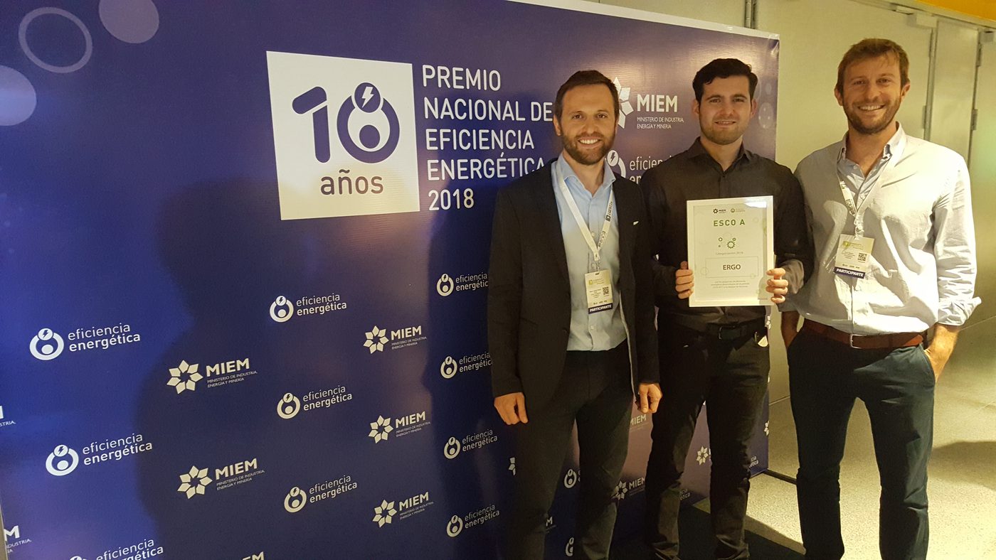 ERGO recibe la Categoría A del MIEM en el Premio Nacional de Eficiencia Energética 2018